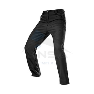 Pantalon de randonnée cargo d'extérieur doublé en polaire pour homme, pantalon de ski imperméable en softshell avec plusieurs poches zippées, chaud pour l'hiver - Product Image 1