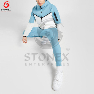 OEM Service High Quality Custom Cotton Fleece Zipper <b>Track</b> <b>Suits</b> Hoodie Trouser Street Style Lined Design Unisex Winter Knitted - Product Image 4