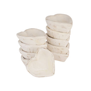 OEM ODM Customized Design Wood Dough Bowls Vintage Style Wood <b>Candle</b> Bowls Factory Direct Wood Heart Bowls for Valentine - Product Image 4