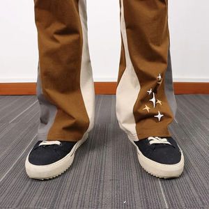 Custom Logo <b>Flare</b> Sweat <b>Men's</b> Pants Washed Joggers Wholesale Streetwear Oversized Wide Leg <b>Trousers</b> - Product Image 4