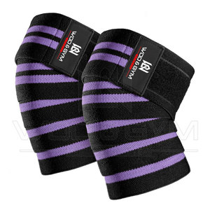 Hot Sale Products Top Quality Custom Made Design Weightlifting And Powerlifting Gym Fitness Latest Arrival <b>Knee</b> Wraps - Product Image 2