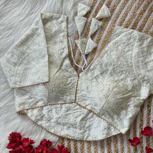 Look élégant Collection Premium Couleur étonnante Nouveau Designer Mono Soie Avec Séquence Travail blouse Femme Fabricant De Mode - Product Image 5