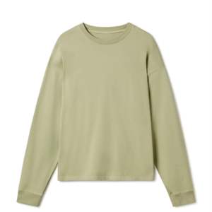 T-shirt en coton à manches longues imprimé personnalisé unisexe plaine de haute qualité 230gsm broderie Logo surdimensionné T-shirt à manches longues - Product Image 1