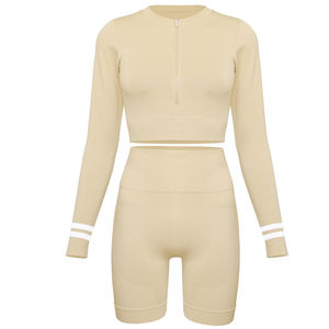 Ensemble de sport pour femme 2026, nouveau design, style uni, motif uni, fitness, taille haute, TISSU INTELLIGENT, devant 2 pièces - Product Image 3