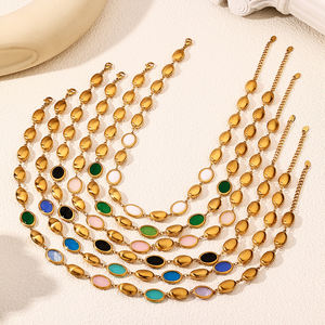 POP Kalung liontin hati Solid baja tahan karat wanita, perhiasan rantai Sweater tidak pudar tanpa alergi - Product Image 3