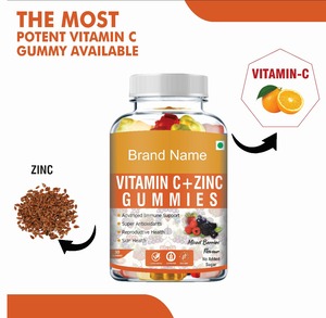 <span class=keywords><strong>C</strong></span> vitamini + çinko Gummies 60 paket özelleştirilmiş ambalaj ile farklı tatlar mevcuttur - Product Image 4