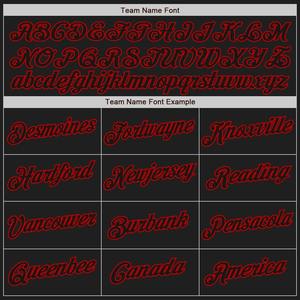 Benutzer definierte Weiß-Schwarz Rot Authentic Split Fashion Baseball Jersey - Product Image 5