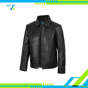 Veste d'hiver en cuir de mouton d'agneau véritable pour hommes manteau en cuir souple de style classique vintage mode décontracté respirant personnalisable - Product Image 2