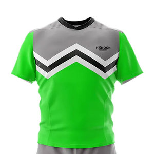 Uniforme de rugby durable pour hommes, en polyester de qualité supérieure, à séchage rapide, chemise à manches courtes et short, parfait pour les équipes et les clubs jeunes. - Product Image 6