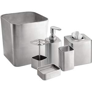 Ensemble de salle de bain en métal poli améliore l'hygiène de la salle de bain avec des surfaces lisses et faciles d'entretien - Product Image 1