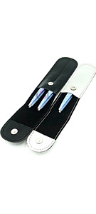 Pince à sourcils en acier inoxydable de revêtement de papier bleu professionnel pointe argentée Instruments de beauté de Logo personnalisé - Product Image 5