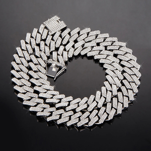 Moda estilo Hip Hop joyería Iced Out 925 Plata de alta calidad laboratorio cultivado diamante Miami cadena de eslabones cubanos regalo para hombres - Product Image 5