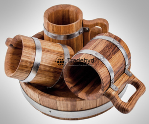 Tasse en bois de luxe avec texture lisse et large artisanat élégant pour verres de qualité supérieure par Tradebyd - Product Image 2