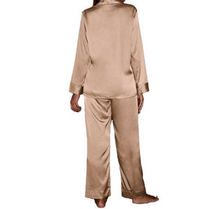 Nuovo Pigiama Autunnale in Seta con Colletto Lungo a Risvolto, Set Due Pezzi in Seta, Vendita <span class=keywords><strong>Online</strong></span>, Set Pigiama da Donna - Product Image 2