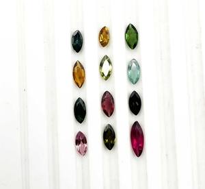 Lote de piedras preciosas sueltas de corte Marquesa de turmalina múltiple Rosa Natural 2,50*5-5*10 MM certificado IGI para la fabricación de joyas - Product Image 4