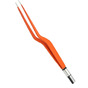 Fórceps bipolares de bayoneta Silver Glide, instrumento quirúrgico reutilizable totalmente antiadherente, fórceps bipolares de bayoneta para uso hospitalario - Product Image 2