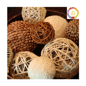 Juego de adornos navideños de ratán bohemio hechos a mano, decoraciones navideñas naturales Rústicas - Product Image 6