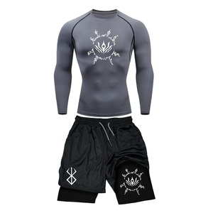 100% algodón 2 en 1 conjuntos de camiseta de rendimiento nuevo conjunto de pantalones cortos con estilo impreso en 3D para hombres conjunto de camisa de pantalones cortos transpirables personalizados - Product Image 1