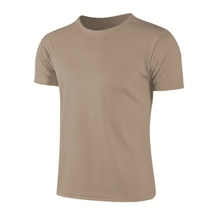 เสื้อยืดผ้าฝ้าย100% ไหล่ทรงโอเวอร์ไซส์สำหรับผู้ชายเสื้อยืดสำหรับฟิตเนสทรงหลวมพิมพ์ลายสีพื้นยาว - Product Image 1