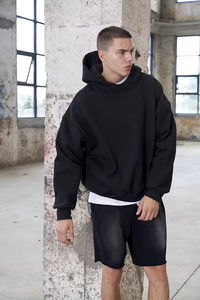 Sudaderas con Capucha Extra Grandes de Doble Capa para Hombre, Impresión Personalizada, Diseño ODM, Corte Cuadrado, 100% Algodón Felpa, Costura Lateral - Product Image 5