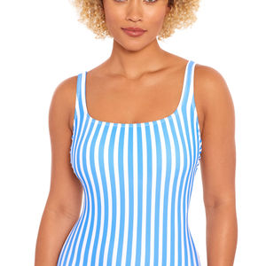 Venta al por mayor Traje de baño Mujer Ropa deportiva de carreras Trajes de baño de una pieza Estampado de contraste Color Aventura Nadar Nuevo Retro Traje de baño Mujer - Product Image 4