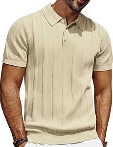 Nuevo Diseño de Camisa de Botones Sólidos para Hombre, Venta al por Mayor, Tejido de Punto Suave de Alta Calidad, 100% Algodón, Secado Rápido, Estilo Casual y Clásico - Product Image 4