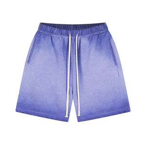 Haute qualité hommes été lourd soleil délavé Shorts haut Design lavé à l'acide Streetwear décontracté motif solide - Product Image 4