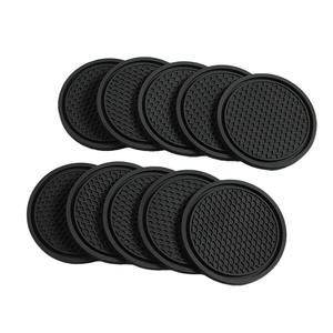 Posavasos Universal para coche, alfombrilla de panal de color caramelo, redondo, impermeable, antideslizante, aislamiento térmico, alfombrilla de goma suave - Product Image 1