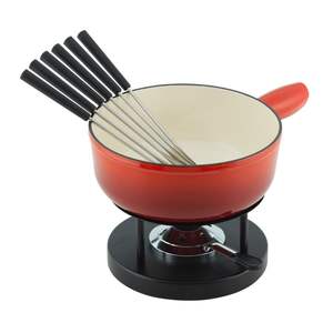 set for chocolate cheese with 6 fondue forks fondue burner and