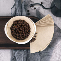 Filtre à café en papier en V 100 % pâte de bois, écologique, pour la préparation du café par infusion (pour-over) - Vente en gros