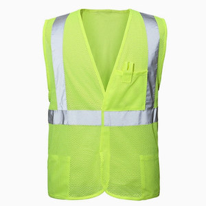 Chaleco DE SEGURIDAD personalizado de alta visibilidad para trabajadores, ropa de trabajo de construcción a prueba de agua con logotipo de cremallera - Product Image 1