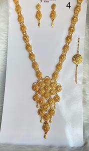 สร้อยคอทองเหลืองโลหะสั่งทําพิเศษพร้อมต่างหูเข้าชุดเหมาะสําหรับนักออกแบบและผู้ค้าปลีกเครื่องประดับแอฟริกัน - Product Image 6