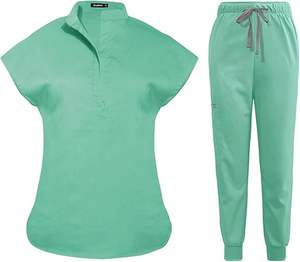 Pantalones médicos multibolsillo para mujer, uniforme de enfermera estirable, traje para correr, Spandex, ropa de trabajo para el cuidado de la salud, conjunto de uniformes - Product Image 1