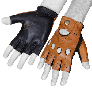 Gants de vélo d'été demi-doigts avec coussinets en gel pour vélo de route, course, VTT, vélo pour hommes et femmes, gants en cuir du Pakistan - Product Image 2