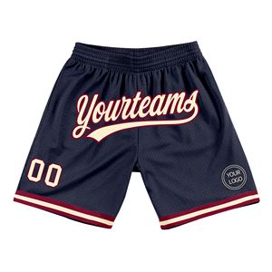 Industrie Direct Engro Sportswear Short de basket-ball personnalisé bleu marine marron authentique Short de basket-ball rétro - Product Image 1