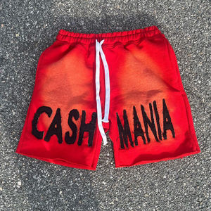 Pantalones cortos de verano de algodón 100% personalizados para hombre, pantalones cortos de entrenamiento lavados con ácido Vintage para ciclismo, Jersey de lona para playa al aire libre - Product Image 2