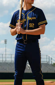 ชุดเบสบอลไซส์ใหญ่แบบเต็มชุดสำหรับการแข่งขันระดับวิทยาลัย ชุดกีฬาพิมพ์ลายดิจิทัล พร้อมหมายเลขและชื่อทีมที่กำหนดเองได้ - Product Image 5