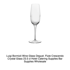 Verre à vin Luigi Bormioli Degust. Flûte Crescendo en Verre Cristal 23,5 cl Fournitures Hôtelières et de Restauration Fournitures de Bar Vente en Gros - Product Image 2