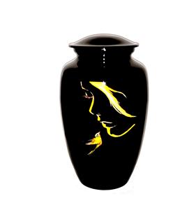 Colibrí Pájaro con Dama Diseño Gran Tamaño 25 cms de alto con Bolsa de Terciopelo - Product Image 1