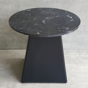 Table basse moderne de 60 cm pour salon TT68254 avec pied en fer et plateau en pierre décorative - Product Image 5