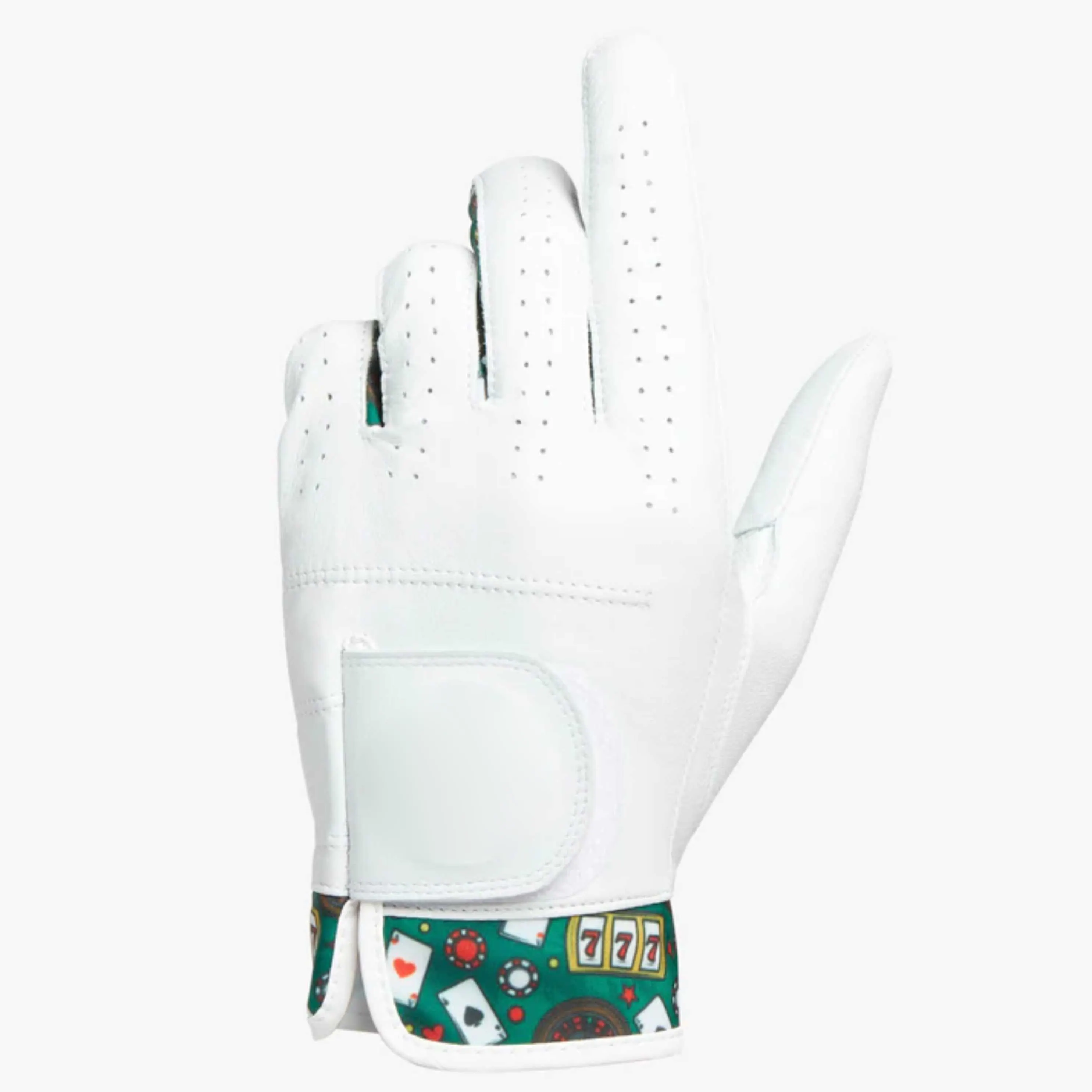 Custom Soft Cabretta Couro Personalizado Direito Left Handed Finger Golf Luvas Sem Logotipo