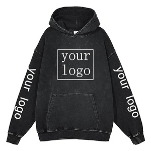Sudaderas con Capucha Personalizables Estilo Vintage con Lavado Ácido para Hombre y Mujer, Sudaderas DIY con Estampado de Manga, Dibujos Animados y Texto, Diseño Personalizado de Invierno, Sudadera de Forro Polar con Tu Propia Marca - Product Image 2