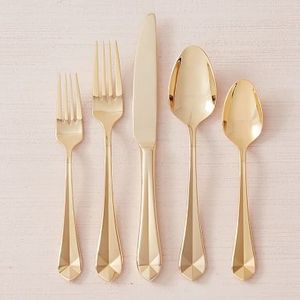 Juego de cubiertos de metal resistente de primera calidad con acabado de cobre perfecto para eventos culinarios profesionales y áreas de comedor de restaurantes - Product Image 5