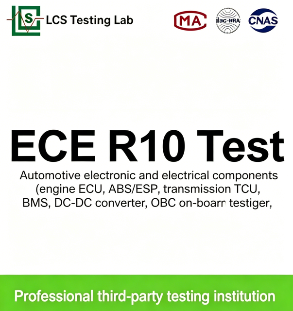 ECE R10 EMC Testing Automotive ECE R10 Compliance Vehicle Component EMC Test ECE R10 Test Report Service EMI/EMS Testing