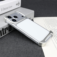 Étui de téléphone haut de gamme sans cadre en métal pour iPhone 17 Pro Max, protection en alliage d'aluminium