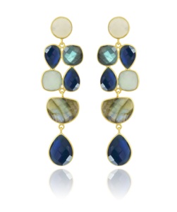 Pendientes de Plata de Ley 925 Clásicos de Primera Calidad, Chapados en Oro de 18K, Joyería Fina para Boda, Pendientes Colgantes para Mujer - Product Image 3