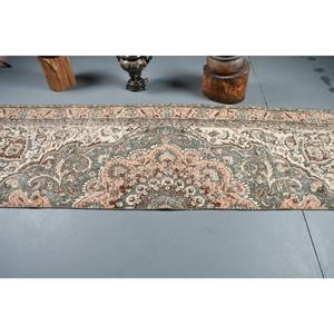 Tapis de grande surface en laine turque vintage 31x98 pieds motif patchwork rose et bleu pour décor de salon nouveau produit avec support en latex - Product Image 3
