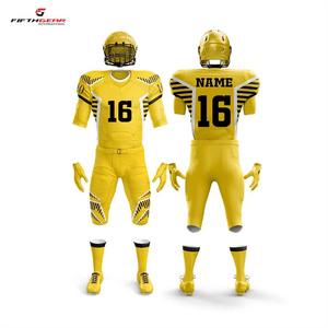 2024 élégant Football américain porter des maillots broderie personnalisable entièrement sublimé respirant manches courtes uniformes de Football - Product Image 2