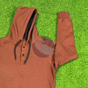 Sudaderas con capucha para hombre, jersey con medio botón, sudadera informal de manga larga, ropa de calle, chaqueta con capucha a la moda, atuendo elegante y cómodo - Product Image 3
