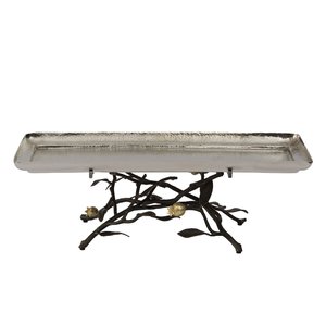 Juego de Decoración para Bodas con Bandejas de Servicio con Asas de Hoja de Oro Texturizada Ecológica Hecha a Mano, Soporte de Postres de Niveles, Caja de Servilletas Cuadrada de Lujo - Product Image 6